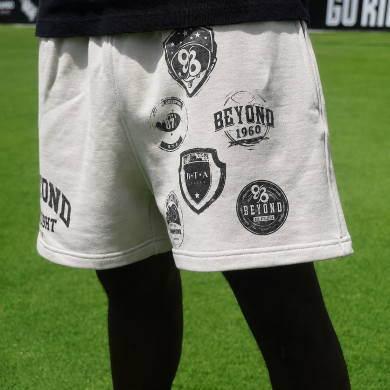 University Shorts — Creme — FRONT