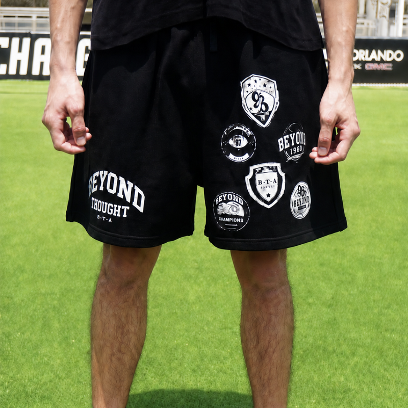 University Shorts — Black — FRONT